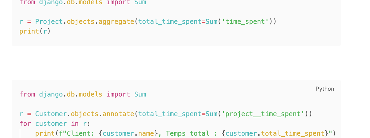 Aggregate ou annotate : Quelle fonction Django pour quel besoin ?