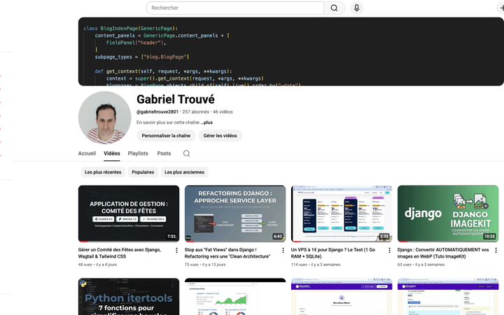 Nouvelles vidéos Django en ligne ! (+ articles Python)