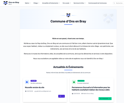 Accueil du site de la commune de Ons en Bray